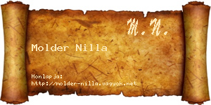 Molder Nilla névjegykártya